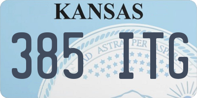 KS license plate 385ITG