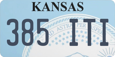 KS license plate 385ITI