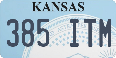 KS license plate 385ITM