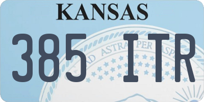 KS license plate 385ITR