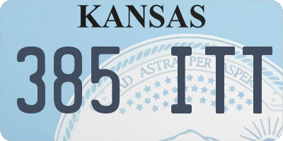 KS license plate 385ITT