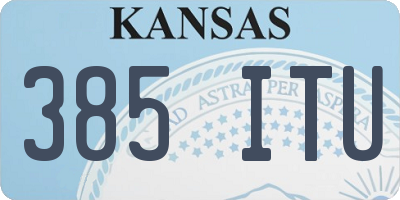 KS license plate 385ITU