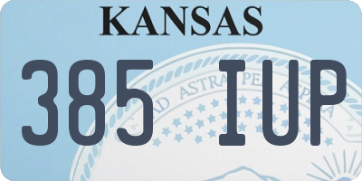 KS license plate 385IUP