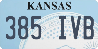 KS license plate 385IVB