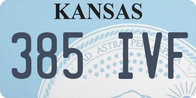 KS license plate 385IVF
