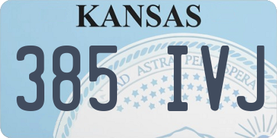 KS license plate 385IVJ