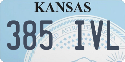 KS license plate 385IVL