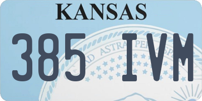 KS license plate 385IVM