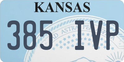 KS license plate 385IVP
