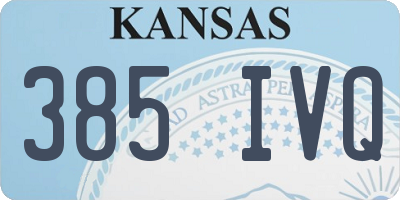 KS license plate 385IVQ