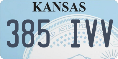 KS license plate 385IVV