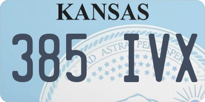 KS license plate 385IVX