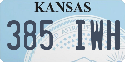 KS license plate 385IWH