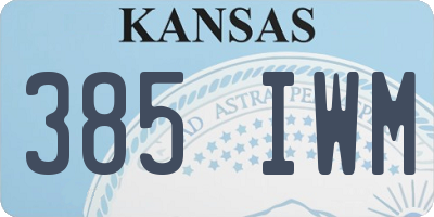 KS license plate 385IWM