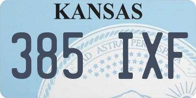 KS license plate 385IXF