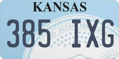 KS license plate 385IXG