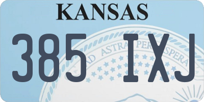KS license plate 385IXJ