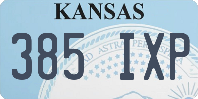 KS license plate 385IXP