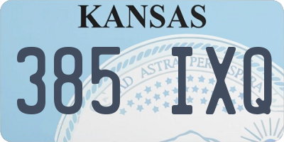 KS license plate 385IXQ