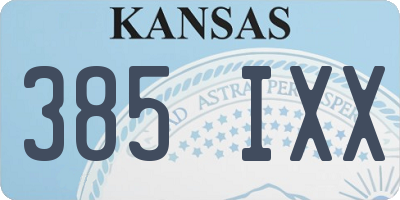 KS license plate 385IXX