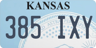 KS license plate 385IXY