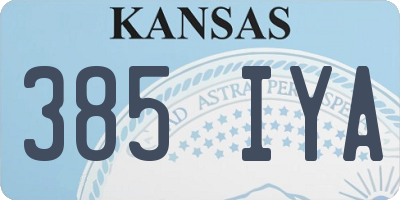 KS license plate 385IYA