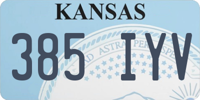 KS license plate 385IYV