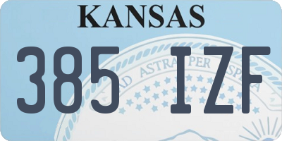 KS license plate 385IZF