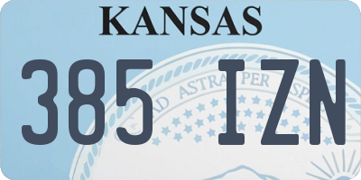 KS license plate 385IZN