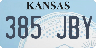 KS license plate 385JBY