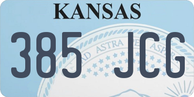 KS license plate 385JCG