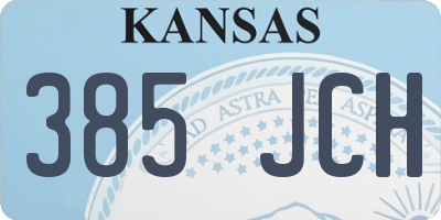 KS license plate 385JCH