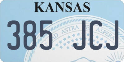KS license plate 385JCJ