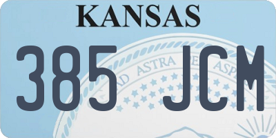 KS license plate 385JCM