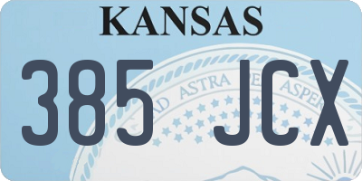 KS license plate 385JCX