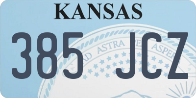 KS license plate 385JCZ