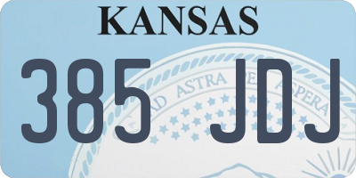 KS license plate 385JDJ