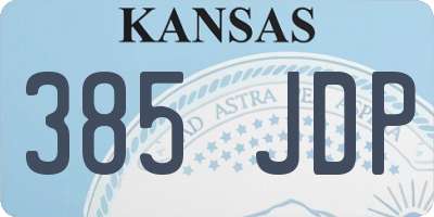 KS license plate 385JDP