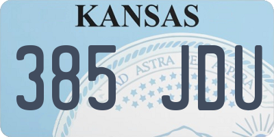 KS license plate 385JDU