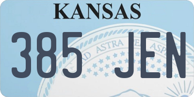 KS license plate 385JEN
