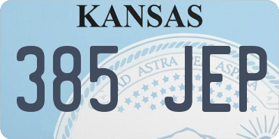 KS license plate 385JEP