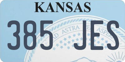 KS license plate 385JES