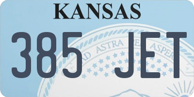 KS license plate 385JET