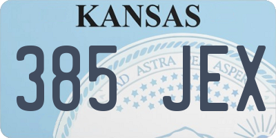 KS license plate 385JEX