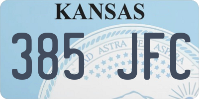 KS license plate 385JFC