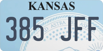 KS license plate 385JFF