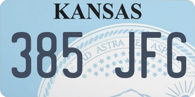 KS license plate 385JFG