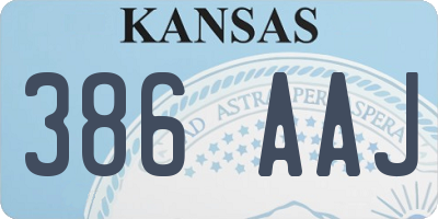 KS license plate 386AAJ