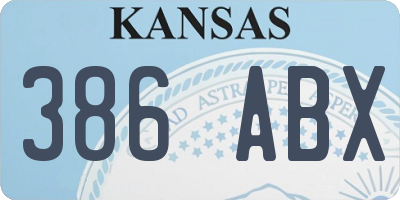 KS license plate 386ABX