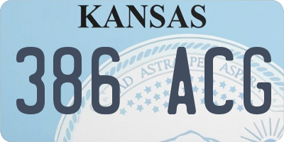 KS license plate 386ACG